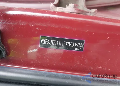 2008 Toyota Fj Cruiser from USA, damaged, VIN JTEBU11FX8K006244